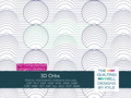 3D Orbs geometric quilting pantograph product image showing bold layered concentric circles creating a dimensional optical illusion for contemporary longarm quilting