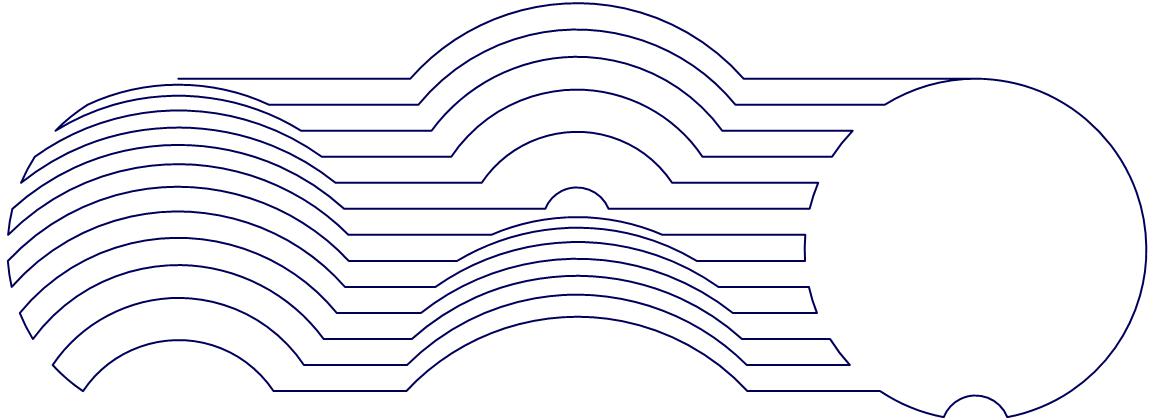 Close-up of 3D Orbs contemporary geometric digital pantograph showing crisp layered concentric orb circles and dimensional optical illusion stitching detail