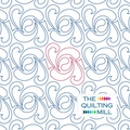 Allegro swirl quilting pantograph product image showing graceful flowing feathered swirl curves in an elegant edge-to-edge longarm quilting design