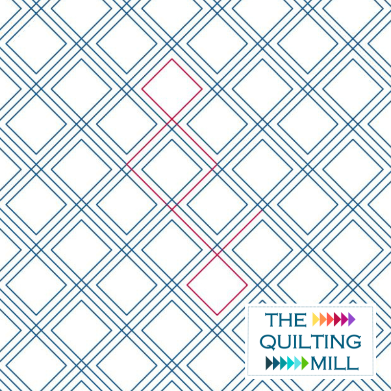 Almost Plaid Chunky plaid longarm pantograph product image showing bold thick geometric plaid lines in a modern edge-to-edge quilting design