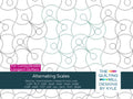 Alternating Scales clamshell quilting pantograph pattern with alternating scallop and circle rows for longarm quilting