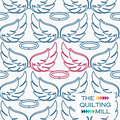 Angel Wings quilting pantograph pattern – digital longarm quilting design with soft feathery wings
