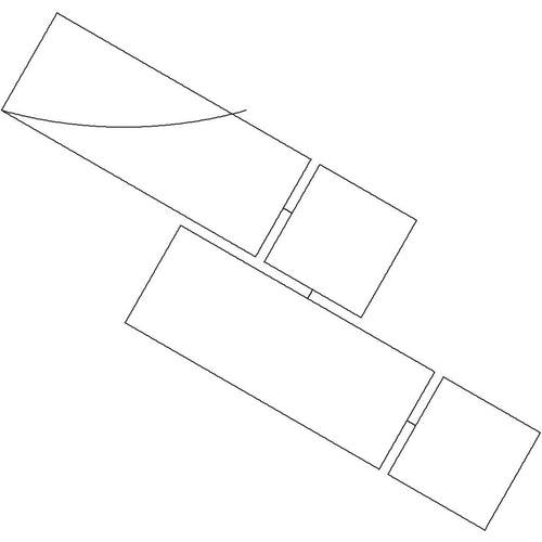 Close-up of Angled Bricks pantograph showing angled brick and rectangle detail