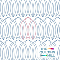 Atlantis digital quilting pattern with smooth fluid sweeping curves — an ocean-inspired modern digital pantograph for longarm quilting machines