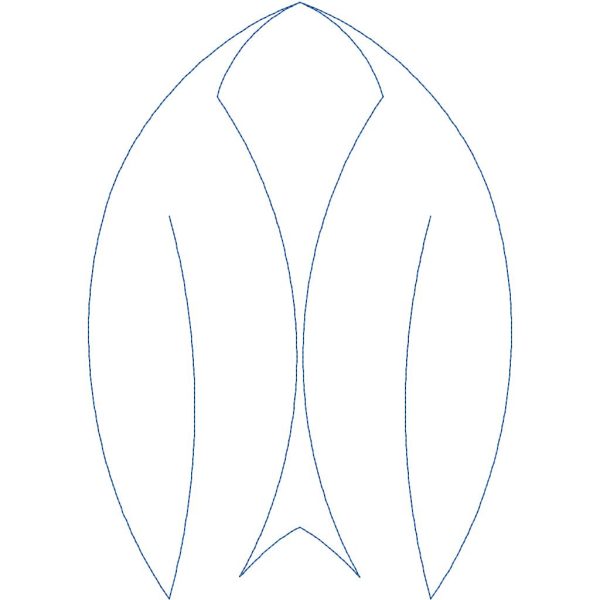 Close-up of Atlantis digital quilting pattern showing silky continuous sweeping curves and flowing nautical quilting texture for longarm machines