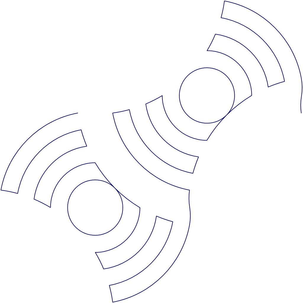 Close-up of Axehead Signal 1 digital pantograph showing crisp repeating arc geometry and clean signal-like abstract quilting texture