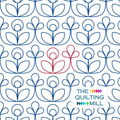 Baby Bloom floral quilting pantograph listing image showing whimsical tiny blooms and looping vines for edge-to-edge longarm quilting