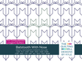 Batstooth With Nose longarm Halloween pantograph – geometric bat with nose design for Halloween longarm quilting machines