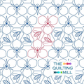 Bee-Utah-Ful bee quilting pantograph product image showing charming buzzing bees and delicate flowers in a whimsical spring edge-to-edge longarm quilting design