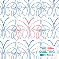 Bella Butterfly longarm butterfly pantograph product image showing graceful elegant butterfly wing shapes and looping curves in a whimsical spring edge-to-edge longarm quilting design