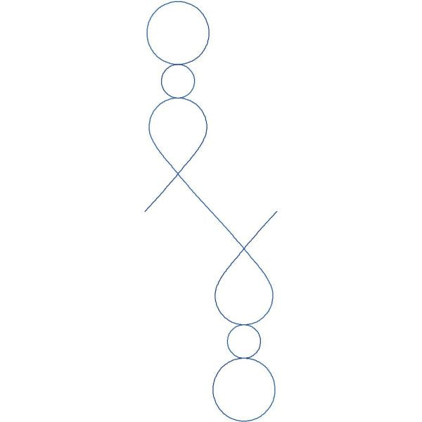 Close-up of Beyond Loops 1 digital loop pantograph showing bold sweeping loop shapes and rhythmic continuous stitching detail for modern longarm quilting machines