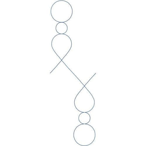 Close-up of Beyond Loops 1 digital loop pantograph showing bold sweeping loop shapes and rhythmic continuous stitching detail for modern longarm quilting machines