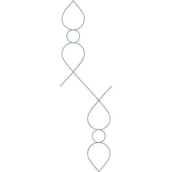Close-up of Beyond Loops 2 digital loop pantograph showing graceful flowing loop shapes and continuous swirl stitching detail for modern longarm quilting machines