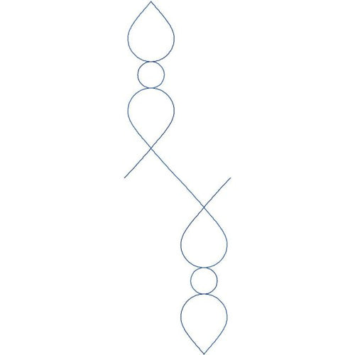 Close-up of Beyond Loops 2 digital loop pantograph showing graceful flowing loop shapes and continuous swirl stitching detail for modern longarm quilting machines