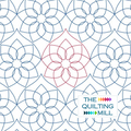 Big Blossom digital floral pantograph product image showing bold graphic petal shapes and flowing swirls in a modern mandala-inspired edge-to-edge longarm quilting design