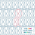 Blown Glass digital quilting pattern – modern curvy longarm quilting design with hourglass shapes and flowing loop lines