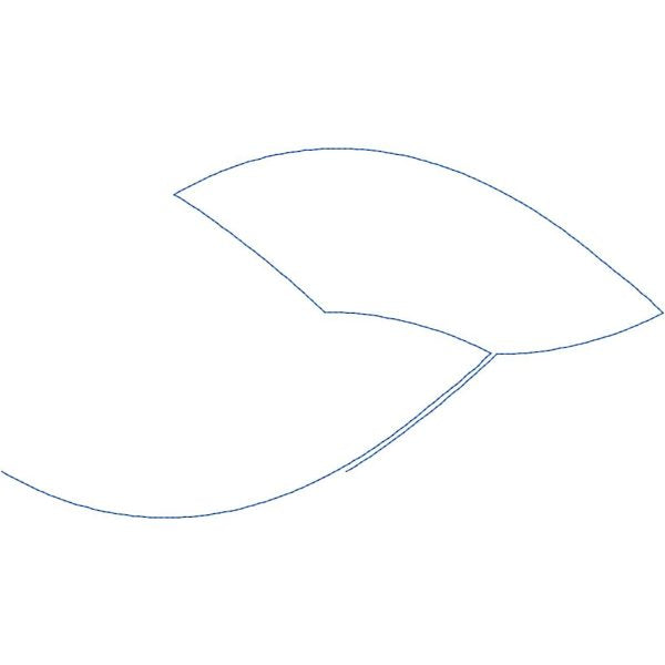 Close-up of Braided digital pantograph showing interlocking woven braid curves in a compact 5-inch by 8.95-inch repeat with no gap or backtracking