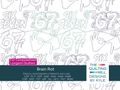 Brain Rot graffiti quilting pantograph product image showing viral 67 meme lettering, drip details and hand gesture for longarm quilting