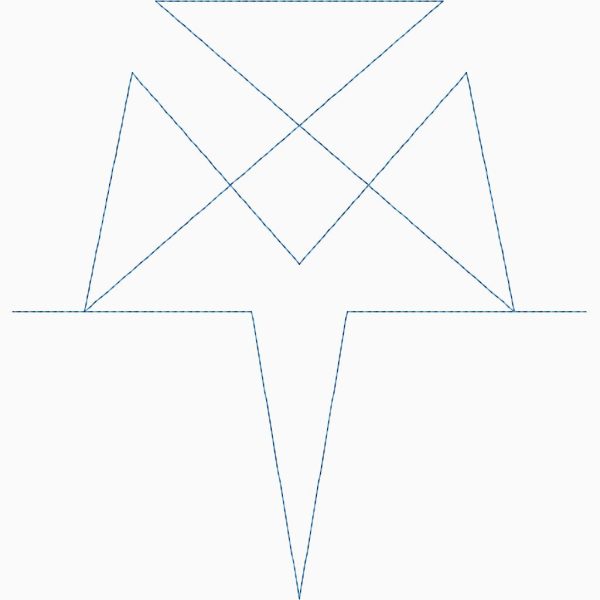 Close-up of Brick Drum brick quilting pantograph with crisp staggered brick lines and continuous geometric stitching