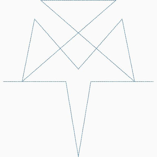 Close-up of Brick Drum brick quilting pantograph with crisp staggered brick lines and continuous geometric stitching