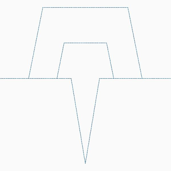 Close-up of Brick Layers brick layers quilting pantograph showing staggered layered brick shapes and clean geometric stitching detail for longarm quilting machines
