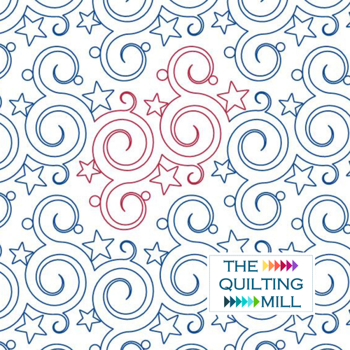 Charming Stars whimsical star pantograph featuring twinkling star and swirl detail