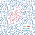 Charming Twinkles digital swirl pantograph pattern featuring playful swirls and stars for edge-to-edge longarm quilting
