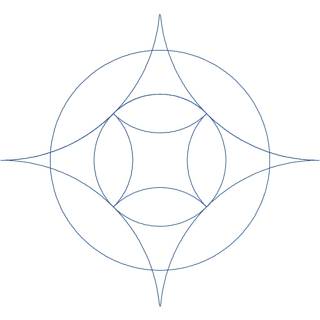 Close-up of Compassed circular lattice pantograph showing interlocking circle and diamond detail — modern geometric quilting pantograph by The Quilting Mill