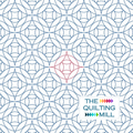 Compassed digital quilting design featuring a modern geometric circle and diamond pantograph pattern for longarm quilting machines