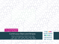 Continuous Stars and Stripes patriotic quilting pantograph product image showing five point stars and flowing wavy stripes for longarm quilting