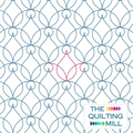 Dewdrop digital quilt pantograph – elegant teardrop and interlocking circle edge-to-edge longarm quilting design by The Quilting Mill