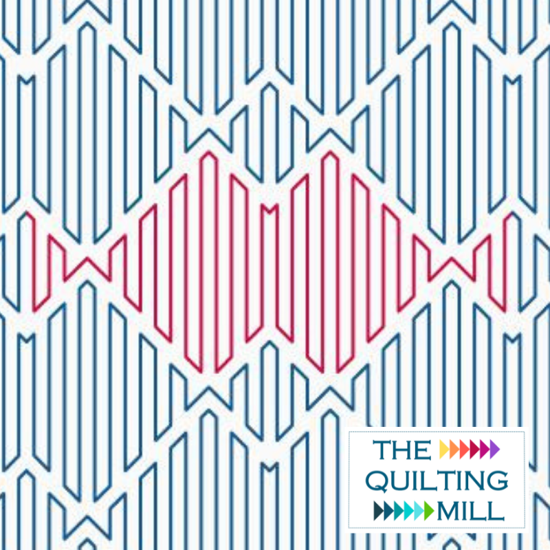 Double Chevron Negative modern geometric quilting design product image showing bold double chevron pattern with dynamic negative space for longarm quilting