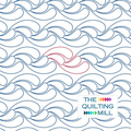 Feathered Waves feather quilting design — digital longarm pantograph with ocean-inspired rolling plume curves for edge to edge quilting