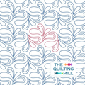 Feathered Chevron digital quilting design pantograph pattern with feather and chevron rows for longarm quilting