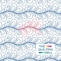 Flourish feather quilting pantograph showing elegant interlocking plume curls in a rich edge-to-edge feather swirl design for longarm quilting