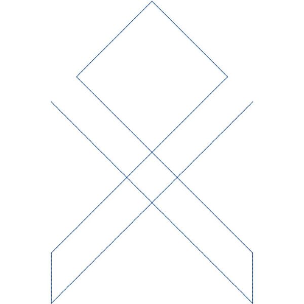 Close-up of Friendly Plaid or Friendly Argyle pantograph showing geometric square and diamond motif detail for longarm quilting