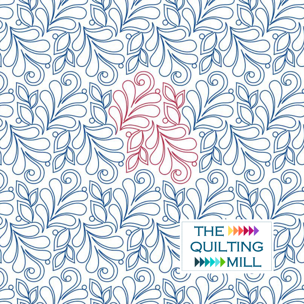 Genesis longarm quilting design – ornamental scroll leaf pantograph digital download for longarm quilting machines