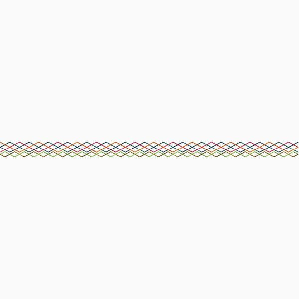 Close-up of Golf Shirt Extended Width diamond quilting pantograph showing crisp repeating interlocking diamond grid stitching detail for longarm edge-to-edge quilting