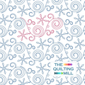 Ice Crystal Blitz Christmas quilting pantograph product image with The Quilting Mill logo

