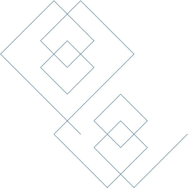 Interlocking Squares easy geometric digital pantograph pantograph quilting patterns highlighting the crisp and clean lines of this geometric digital design.