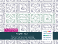 Knight's Tour chess quilting pantograph product image with The Quilting Mill logo, showing a geometric maze border design