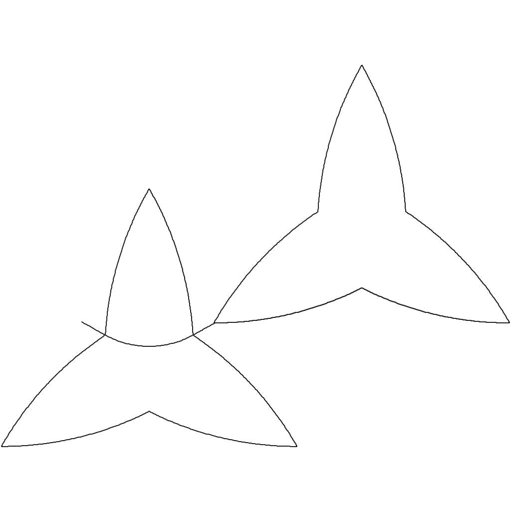 Close-up of Kyle's Shark Teeth 2 quilting pantograph showing detailed pointed star and curve stitching