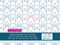 Loop-de-Doo loop pantograph pattern with loop quilting design features bouncy, rounded curves for a playful and cheerful quilt texture.