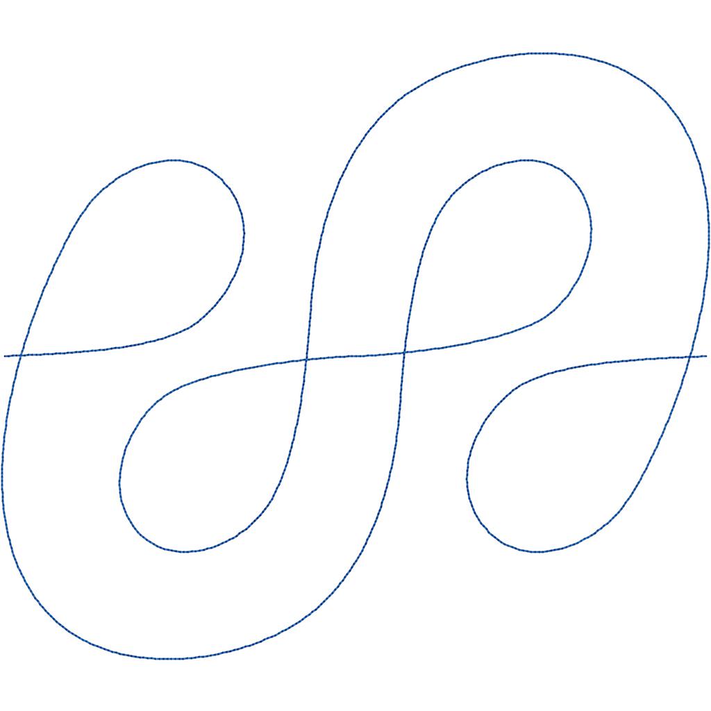 Close-up of Looper loop quilting pantograph showing soft curves and continuous edge-to-edge movement