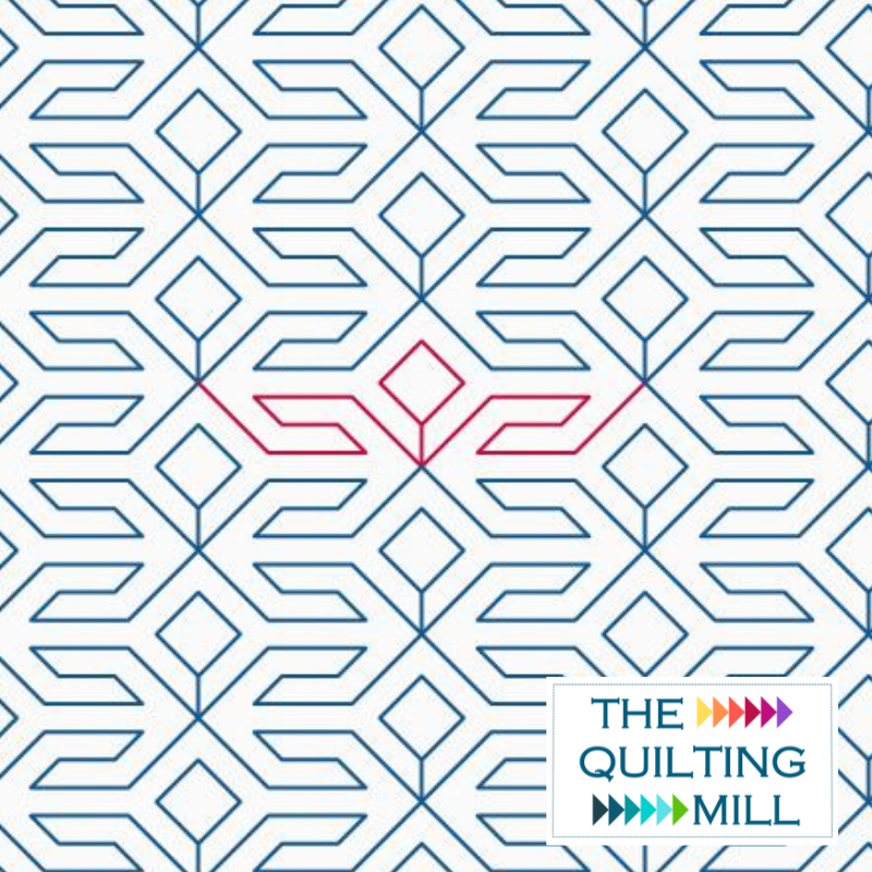 Mazey modern geometric pantograph – maze-inspired diamond and vertical line edge-to-edge longarm quilting design by The Quilting Mill