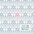 Midnight Frost winter pantograph featuring soft snowflakes and curving lines for festive edge-to-edge quilting