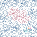 Miss Elizabeth Bloom floral swirl digital pantograph pattern with soft blooms and gentle curls for longarm quilting
