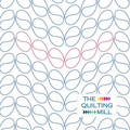 On the Bend longarm quilting pantograph pattern with flowing leaf-like curves for edge-to-edge quilting
