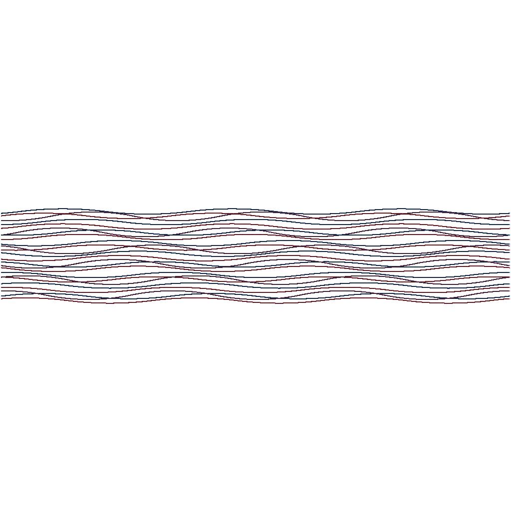 Close-up of Organic Petite extended width digital quilting design showing soft organic flowing wavy line detail