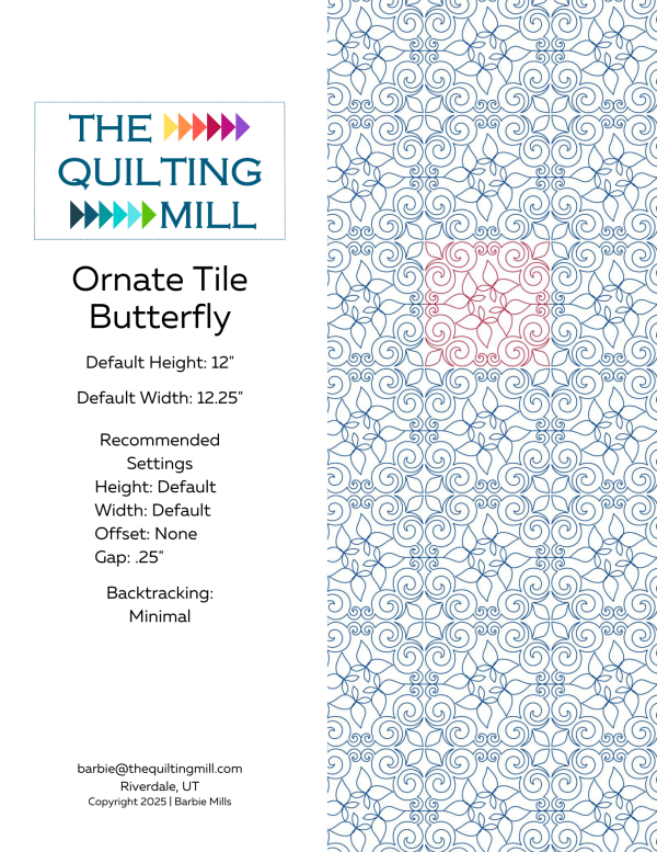 Ornate Tile Butterfly